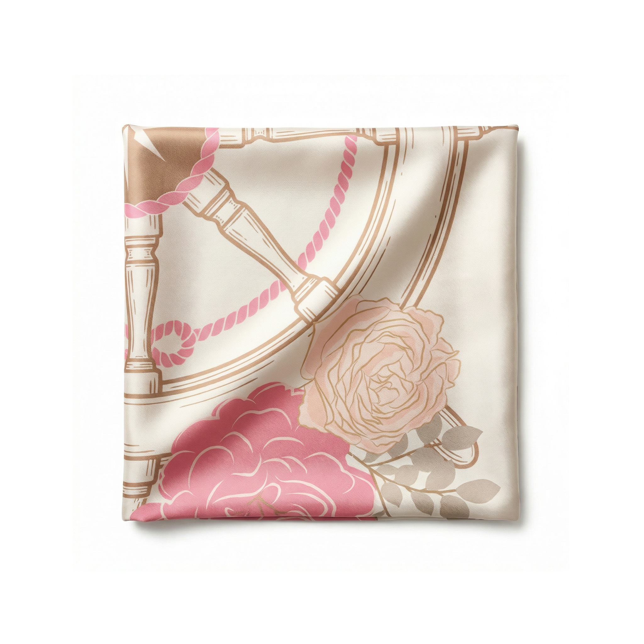 Carré de soie 70, l'Alliance - Rose